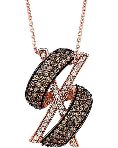 Le Vian ? 14k Rose Gold 1.11 Ct. Tw. Diamond Necklace - White