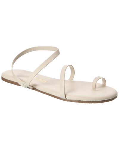 TKEES Mia Leather Sandal - White