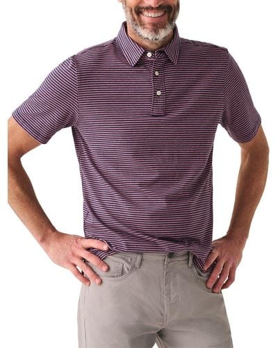 Faherty Movement Polo Shirt - Purple