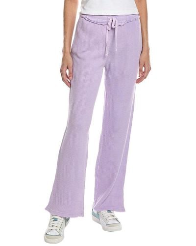 AIDEN Waffle Knit Pant - Purple