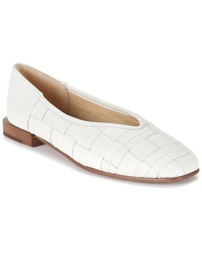 Frye Claire Leather Flat - White