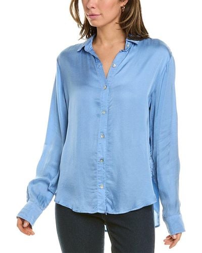 Bella Dahl Side Slit Shirt - Blue