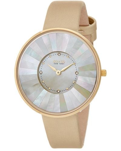 SO & CO Soho Mother Of Pearl Watch - Gray