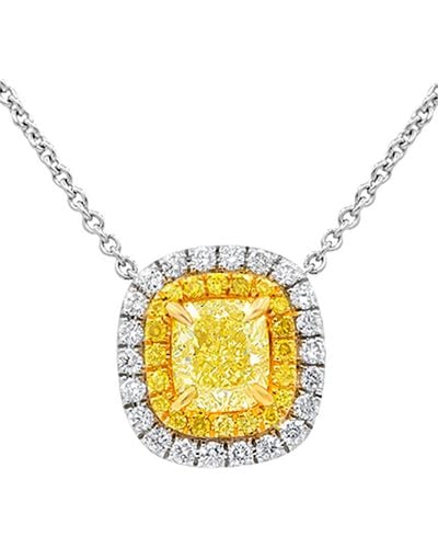 Diana M. Jewels Fine Jewellery 18k Two-tone 1.88 Ct. Tw. Diamond Necklace - Metallic