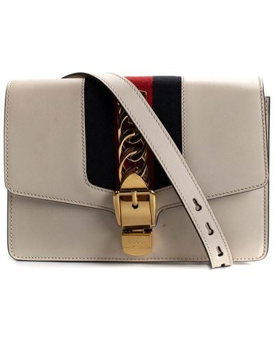 Gucci Leather Sylvie Belt Bag (Authentic Pre-Owned) - White