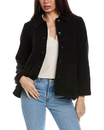 Eileen Fisher Petite Classic Collar Jacket - Black