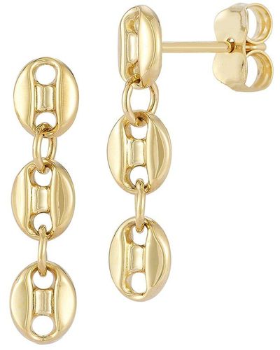 Ember Fine Jewelry 14k Mariner Link Drop Earrings - Metallic