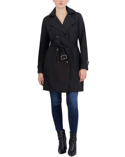 Cole Haan Classic Double-breasted Trench Coat - Black
