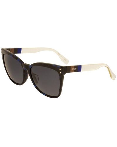 Fendi Ff 0098/F/S E81 57Mm Sunglasses - Blue