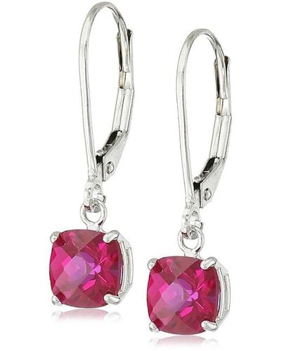 MAX + STONE Max + Stone 10k 2.10 Ct. Tw. Created Ruby Earrings - Pink