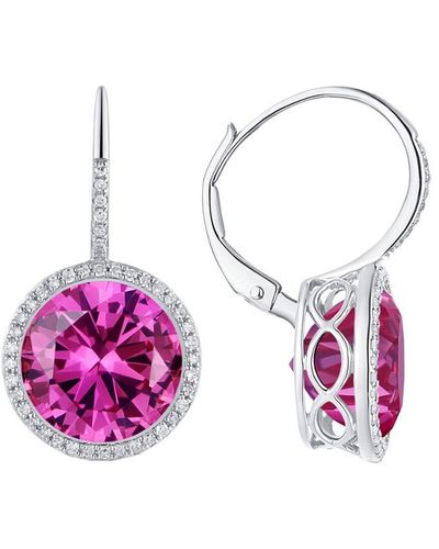 Diana M. Jewels Fine Jewelry 14k 11.10 Ct. Tw. Diamond & Topaz Earrings - Purple