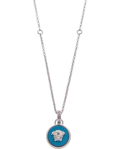 Versace La Medusa Pendant Necklace - Blue