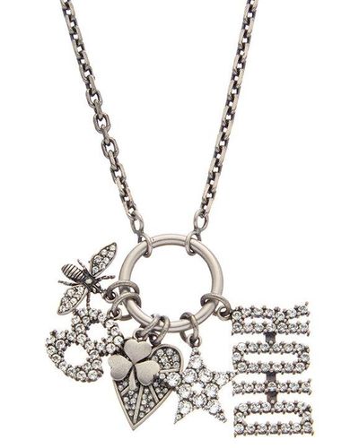 Christian Dior necklace Ladys ribbon gold pendant