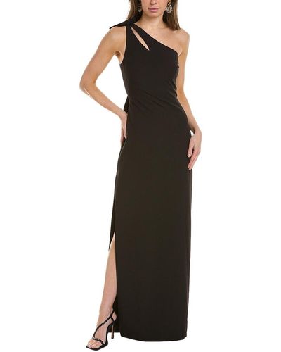 Marchesa One-shoulder Gown - Black