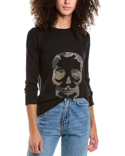 Zadig & Voltaire Miss Camo Skull Strass Sweater - Black