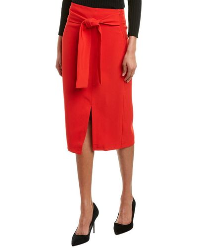 Gracia Pencil Skirt - Red