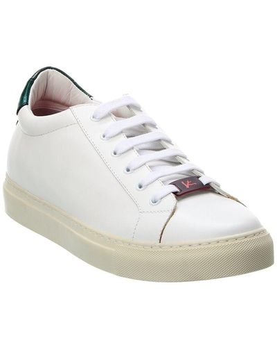 Isaia Leather Trainer - White
