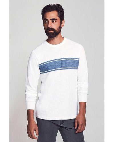 Faherty Surf Stripe T-shirt - White