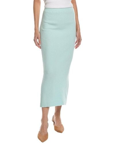 emmie rose Ribbed Maxi Skirt - Green