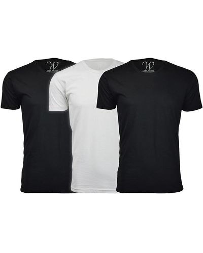 Ethan Williams Set Of 3 Ultra Soft Suede Crewneck T-shirt - Black