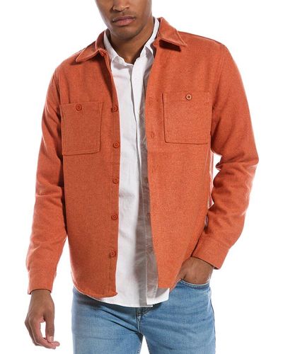 Onia Essential Heavy-weight Wool-blend Overshirt - Orange