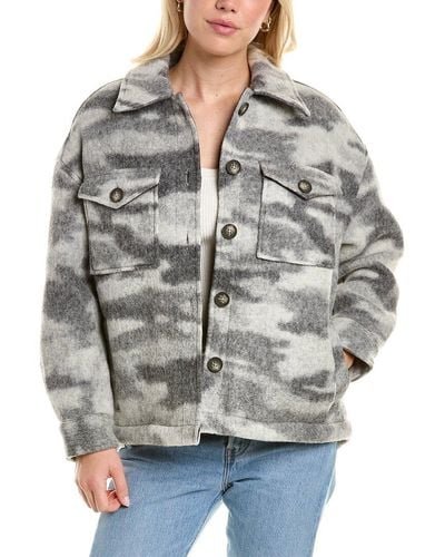 AllSaints Allsaints Fenix Wool-blend Jacket - Grey