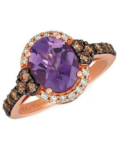 Le Vian Le Vian 14k Strawberry Gold 2.58 Ct. Tw. Diamond & Amethyst Ring - Pink