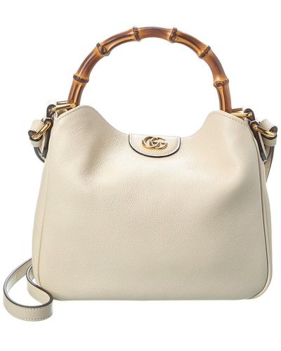 Gucci Diana Small Leather Shoulder Bag - Natural