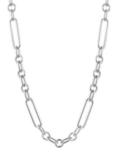 Jane Basch Cool Steel Stainless Steel Paperclip Chain Necklace - Metallic