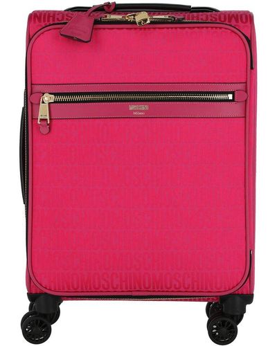 Moschino Logo Trolley Case - Pink