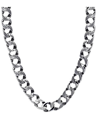 Jane Basch Steel Necklace - Metallic