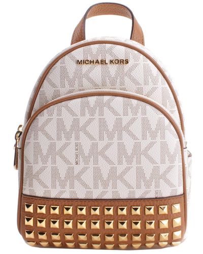 Michael Kors Abbey Extra Small Studded Leather Backpack Red