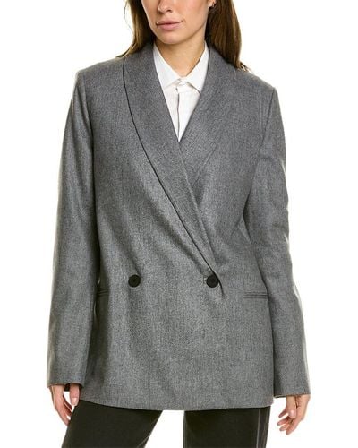 AllSaints Allsaints Lalia Wool & Cashmere-blend Blazer - Grey