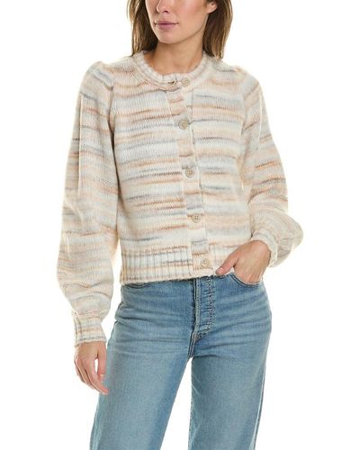 French Connection Maly Space-dye Wool-blend Cardigan - Blue
