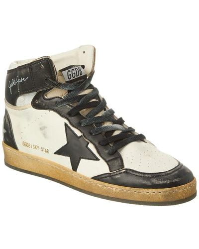 Golden Goose Sky-star Leather Sneaker - Metallic