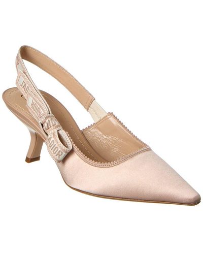 Dior J'a Satin Slingback Pump - Natural