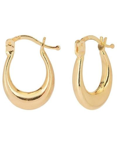 Gabi Rielle Rise Above The Crowd Collection 14k Over Silver Cz Hoops - Metallic