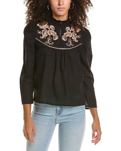 St. Roche Poppy Top - Black