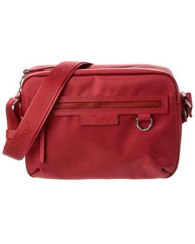 Longchamp Le Pliage Neo Medium Top Zip Nylon & Leather Camera Bag - Red