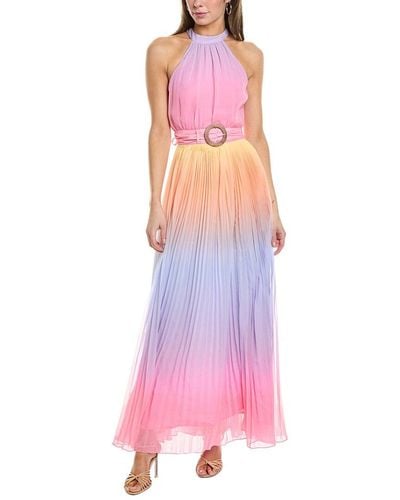 Rococo Sand Belted Maxi Dress - Pink