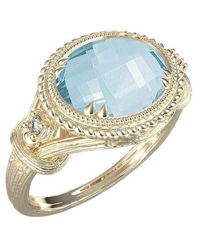 I. REISS 14k 3.05 Ct. Tw. Diamond & Blue Topaz Ring