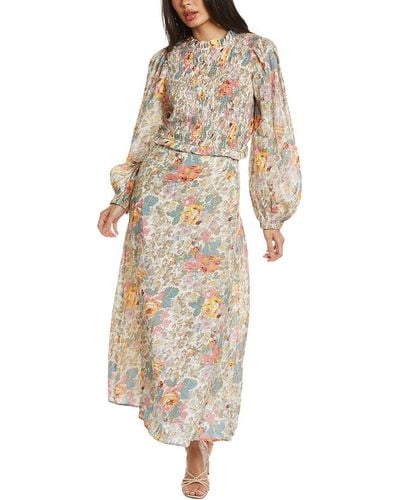 Sea Ines Floral Smocked Dress - White