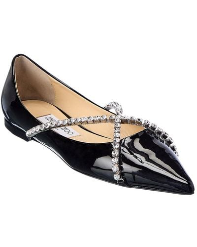 Jimmy Choo Genevi Patent Flat - Black