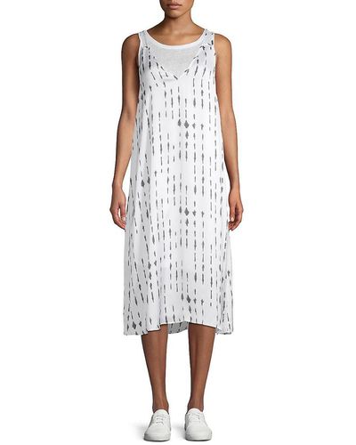 Kenneth Cole Linen-lined Tank Dress - White