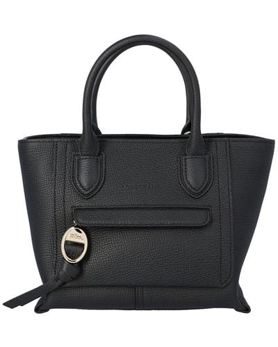 Longchamp Mailbox Leather Bag - Black