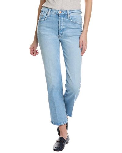 Mother Denim The Tripper Ankle Cat Daddy Flare Jean - Blue