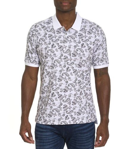 Robert Graham Collins Knit Polo Shirt - White