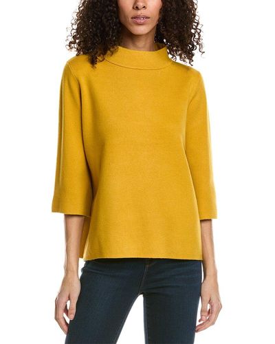 Fate Mock Neck Sweater - Yellow