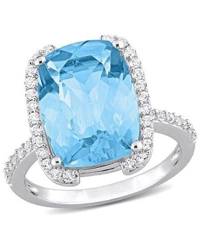 Rina Limor Silver 9.42 Ct. Tw. Gemstone Ring - Blue