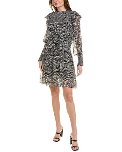 Rag & Bone Fawn Silk-blend Mini Dress - Gray